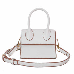 Small Square Bag Women Simple Mini Messenger Bag-White