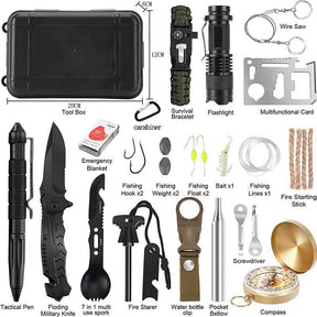 Survival Kit Gifts for Men Equipment Supplies Kits for Camping Hiking Adventures