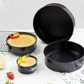 4Pcs Round Cake Pan Removable Bottom Bakeware Sets