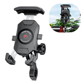 Anti-Theft Motorcycle Phone Mount 360 Rotation for 4.0-7.0 Inch Smartphones-Handlebar