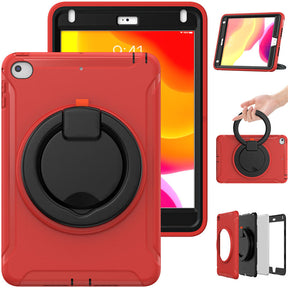 CowKing iPad Case For iPad Mini 4 5 With Handle Grip-Red Black