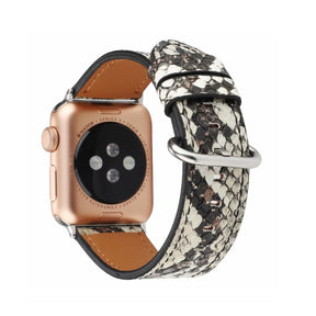 Snakeskin Pattern PU Leather Watch Band Microfiber Design For Apple Watch SE/6/5/4/3/2/1(Green)