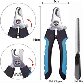 Dog Nail Clippers and Trimmer with Quick Safety Guard to Avoid Over-Cutting Toenail-Black Blue