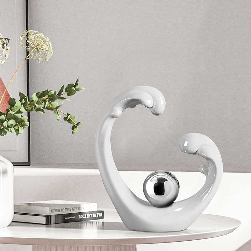 Modern Abstract Art Ceramic Statue Home Decorations for Living Room-Small