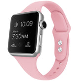 Slim Soft Silicone Replacement Watch Band Loop for iWatch Series SE 6 5 4 3 2 1-RetroRose