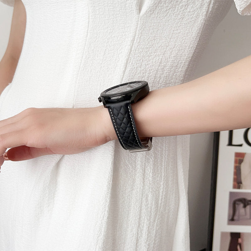 20mm Vintage Leather Band with Magnetic Clasp for Samsung Huawei Watch-7