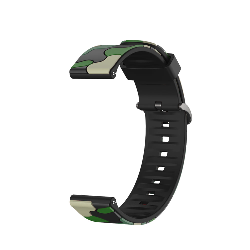 Camo Silicone Watch Band For Samsung Galaxy Watch 42/46mm Gear S3 Frontier/Classic(Camo Green1)