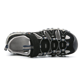 Boys Girls Sport Water Sandals Closed-Toe Outdoor Non-slip Flat-Black