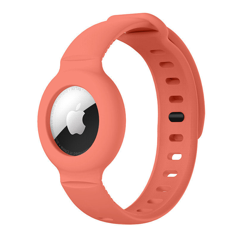 Apple Airtags Watch Strap Silicone Protective Sleeve-Grapefruit