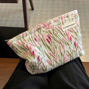 Floral Makeup Bag Travel Cosmetic Organizer for Women and Girls-Willow