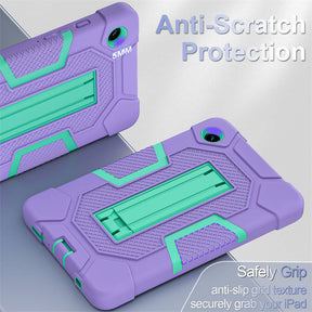 ShockProof Tablet Case with Stand for Samsung Galaxy A9 8.7 Inch-PurpleGreen