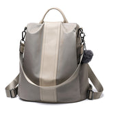 Women Backpack Waterproof Anti-theft Lightweight Shoulder Bag-Khaki