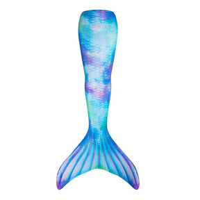 Kids Atlantis Mermaid Tails For Swimming Swimsuit With Flippers-Azure