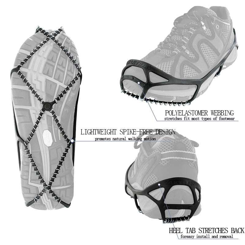 1 Pair Hiking and Walking Traction Cleats for Snow Ice and Rock