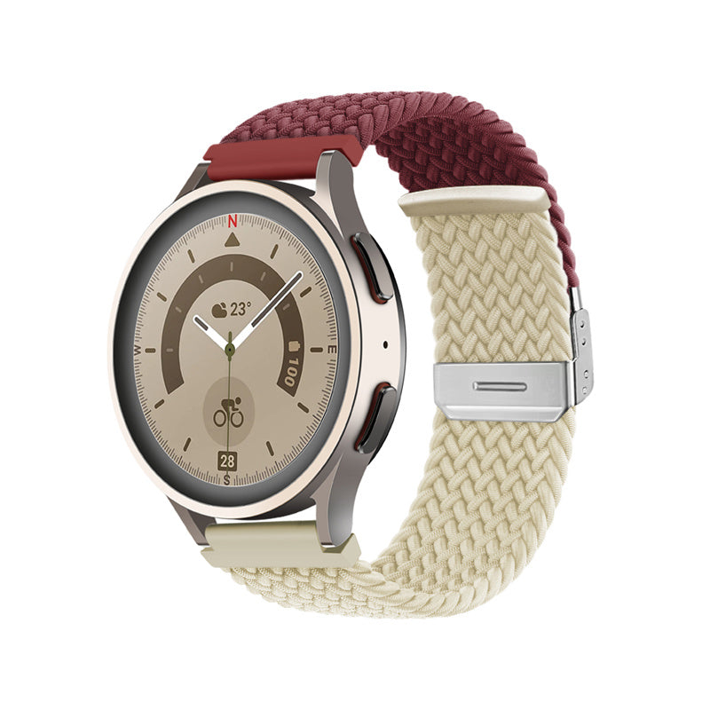 22mm Braided Watchband Fashion Color Matching for Samsung Huawei Watch-10