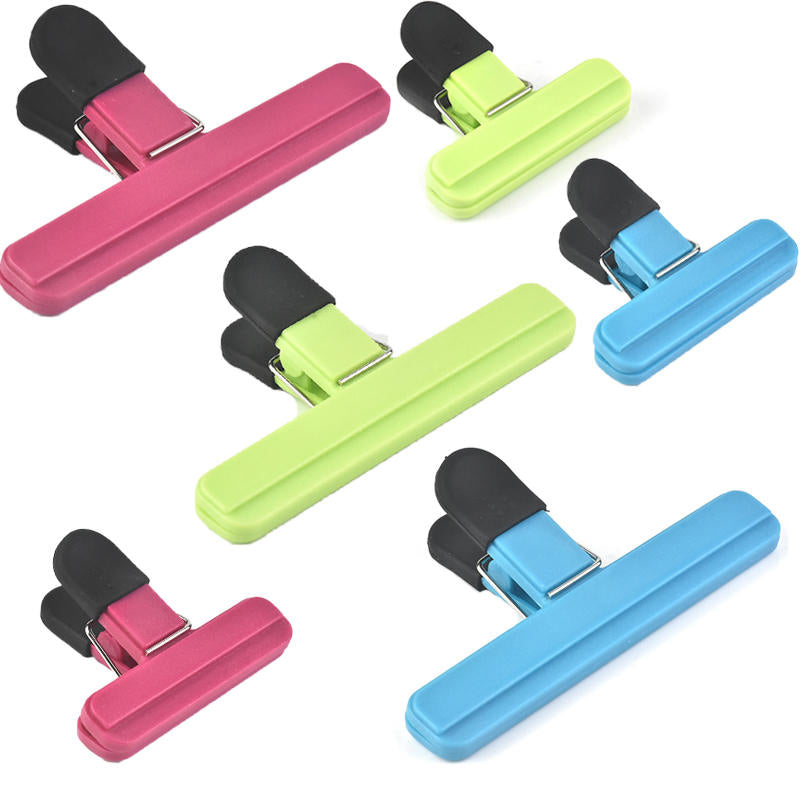 6 Pcs Reusable Food Plastic Bag Sealing Clips Assorted Colors for Kitchen Snacks and Foods