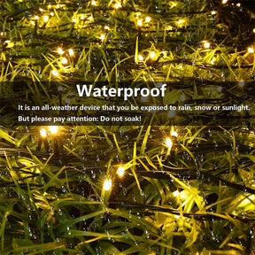 Solar Christmas Lights 72ft 200 LED 8 Modes Solar String Lights Waterproof-Warm White