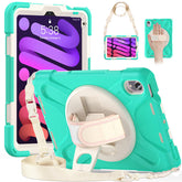 Onepiece iPad Mini 6 Case 8.3 Inch Shockproof Cover with Handle Strap Shoulder Strap-Mint Green