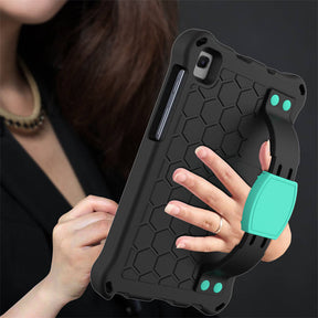 Hive Tablet Case For SamSung Tab A7 Lite 8.7(T220/T225) 2021/Tab A8 (P200/P225) 2019 Durable Stand Cover With Shoulder Strap-BlackAqua