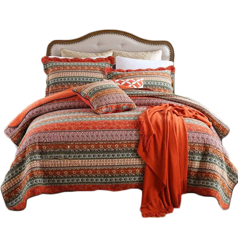 3 Pieces Cotton Bedspreads Bohemia Coverlet Lightweight Bedcover Bedding Set