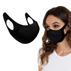 50pcs 3D Disposable Adults Face Mask Elastic Cloth Breathable Face Mask-Black