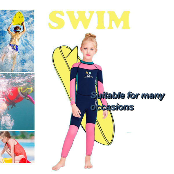 Adore Girls' Wetsuit 2.5MM One-piece Thickened Warm Wetsuit With Long Sleeves-M150552K-Navy