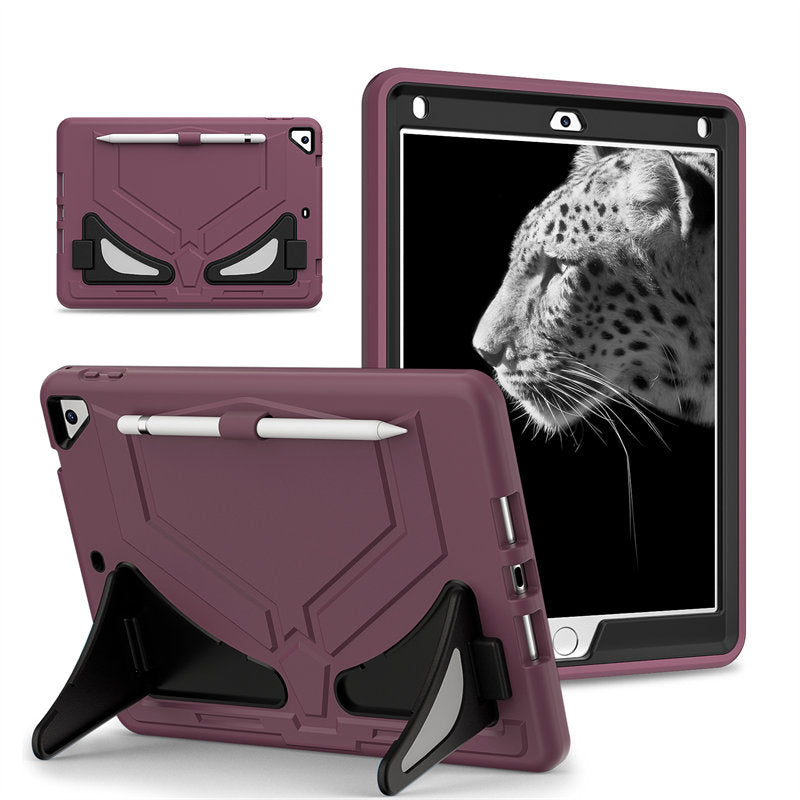 Tablet Case Rugged with Kickstand for iPad 6th/5th Generation 2018/2017-PlumBlack