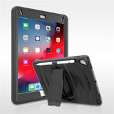 Shock Wave Kickstand Case Anti-Fall Protection With Pencil Holder For 9.7inch iPad 5/iPad 6/iPad Air2/iPad Pro9.7-Black
