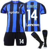 PERISIC #14 Milano F.C Home Jersey 2022/23 Soccer Jersey Kit Football T-shirt Set For Adult Kids