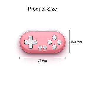 Bluetooth Gamepad Keychain Sized Mini Controller for Switch Windows-Pink