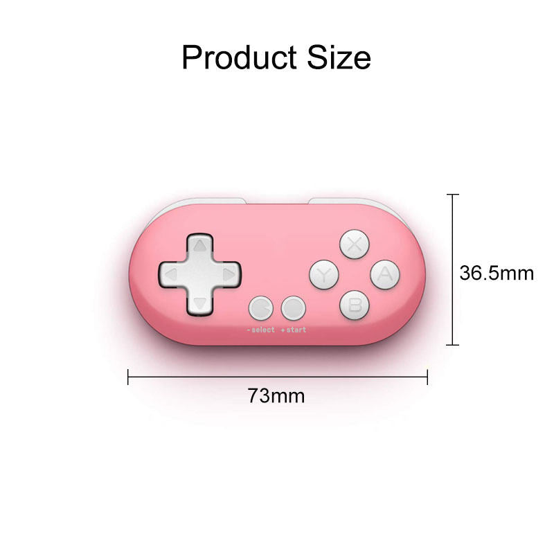 Bluetooth Gamepad Keychain Sized Mini Controller for Switch Windows-Pink