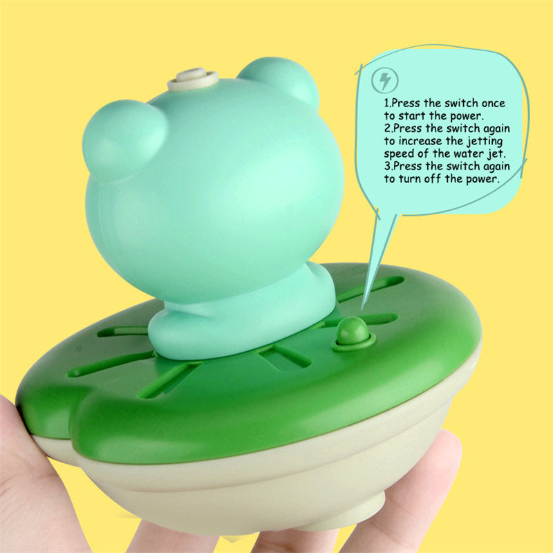 Electric Baby Bath Frog Toy with 5 Head Accessories for Babies 6-12 Months Toddlers Age 3-8