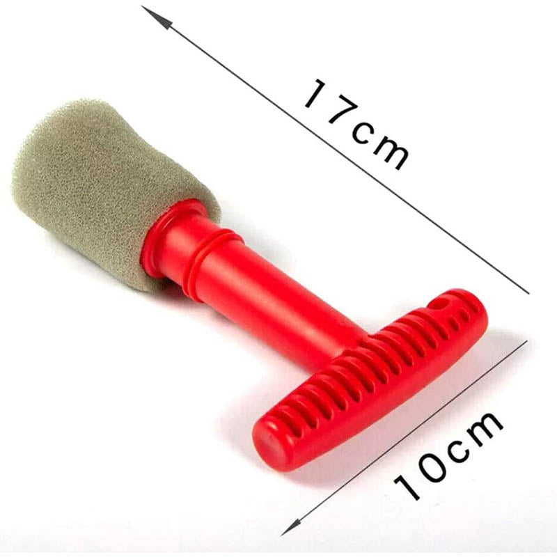 Car Detailing Brush Lug Nut Wheel Cleaning Brush with Handle Replaceable Sponge Head