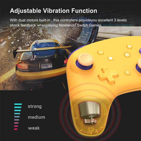 Wireless Controller with Turbo Wake-up Motion Vibratio for Nintendo Switch/Switch Lite/OLED-Yellow