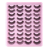 20 Pairs of False Eyelashes Mixed Natural Thick Cat Eye Lashes