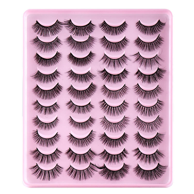 20 Pairs of False Eyelashes Mixed Natural Thick Cat Eye Lashes