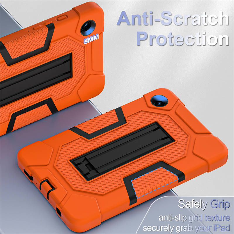 ShockProof Tablet Case with Stand for Samsung Galaxy A9 8.7 Inch-OrangeBlack