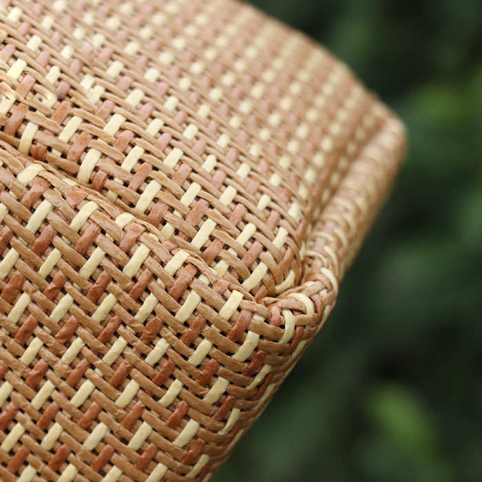 Retro Womens Bamboo Handbag Handmade Large Tote Bag Wicker Basket Bag-Beige