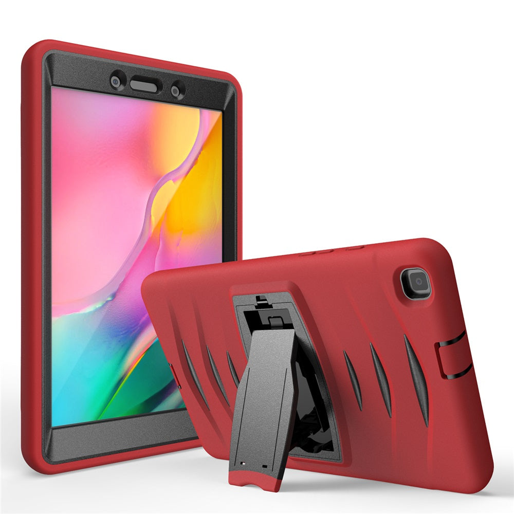 Shock Wave Kickstand Case Anti-Fall Protection For Samsung Tab A 8inch T290/T295(2019)-Red