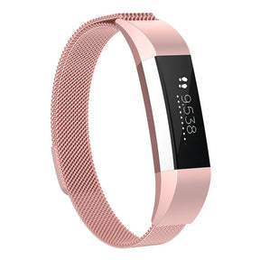 Magnetic Milanese Stainless Steel Strap  For Fitbit Alta/Alta HR Fashion Accessorie-Rose Pink