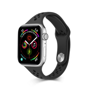 Nike Silicone Sport Breathable Watch For Apple iWatch Series-Black