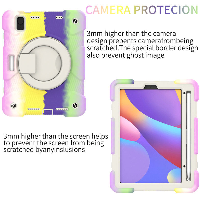 iPad Case For iPad Mini 6 with 360¡ãSwivel Stand-Colorful Purple