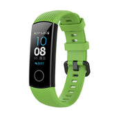 HWRY Silicone Watch Band Quick Release Strap Replacement Wristband For Huawei Band 4/5 And Honor Band 4/5 For Women-Green