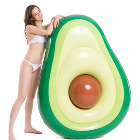 Inflatable Avocado Pool Float with Ball for Kids Adult Summer Beach Toys