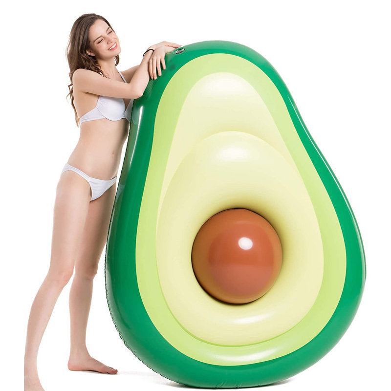 Inflatable Avocado Pool Float with Ball for Kids Adult Summer Beach Toys