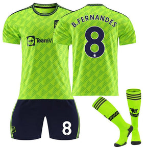 B.FERNANDES #8 Manchester United Second Away Shirt 2022/23 Adult Kids Football Kit