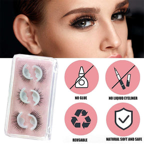 Reusable Self Adhesive Eyelashes 3 Styles No Eyeliner or Glue Needed
