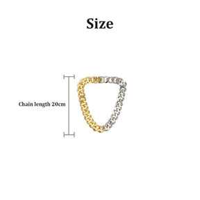 2 Tone Stainless Steel Cuban Bracelet for Women and Men