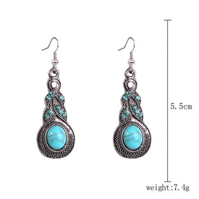 Turquoise Vintage Drop Dangle Earrings for Women-E