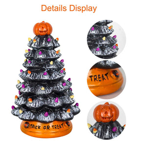 Glowing Resin Halloween Tree with Built-in LED for Indoor Decoration